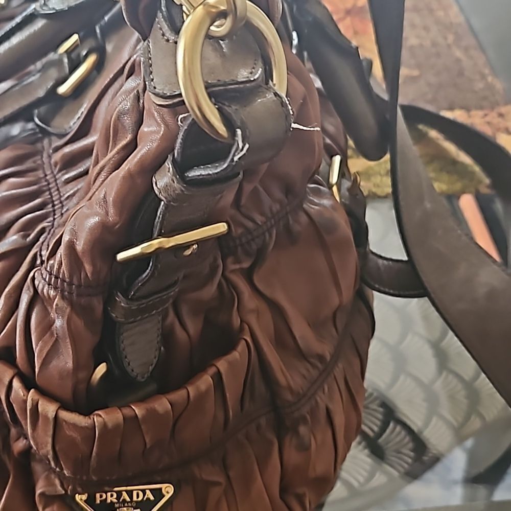 PRADA Tessuto Nappa Gaufre Messenger Bag - Picture 10 of 10